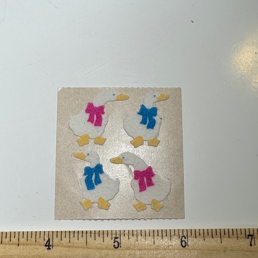 Vintage 1985 Fuzzy Duck Stickers, Sandylion